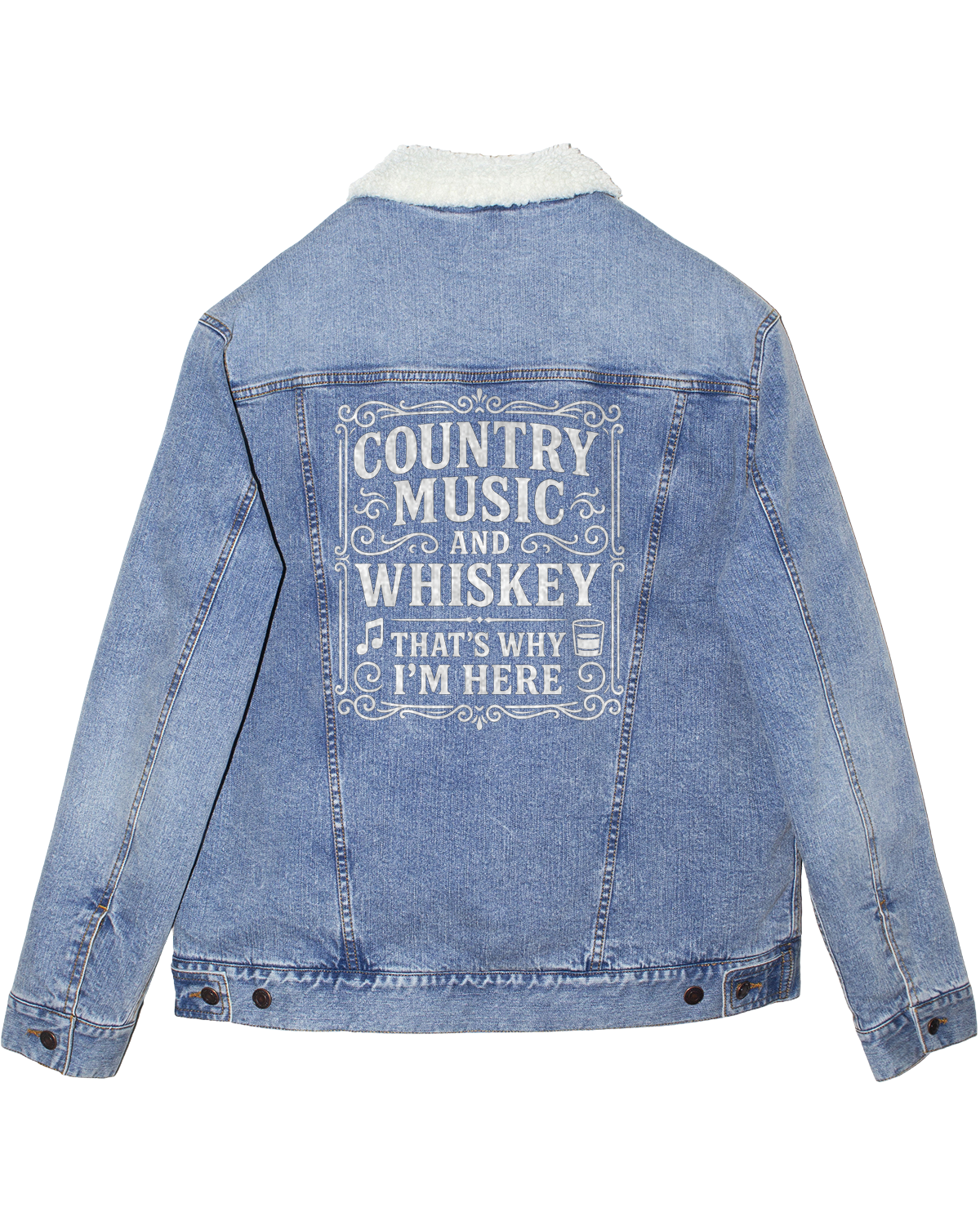 Vintage Denim Jacket - Country Music & Whiskey
