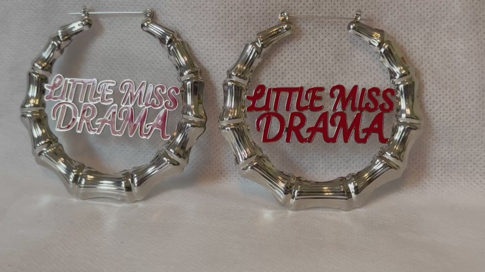 Image of Drama Queen Bamboo Hoop Earrings