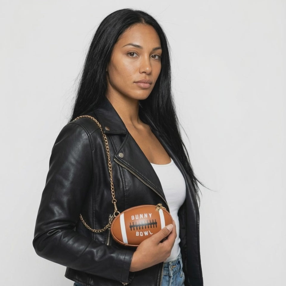 Image of Bunny Bowl Football Clutch Purse